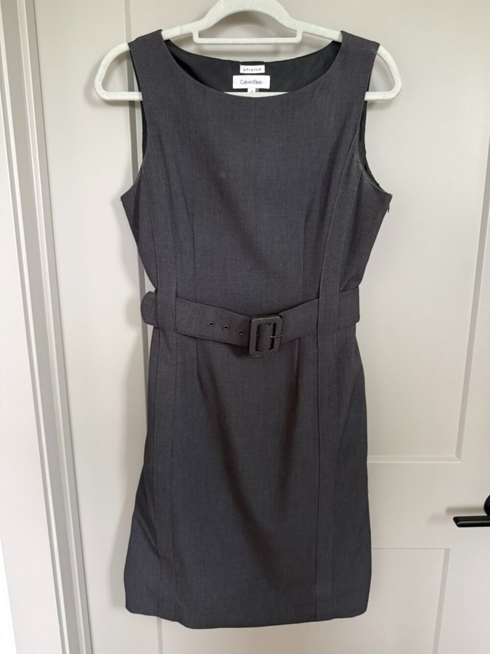 Grey Professional Calvin Klein Dress with Belt